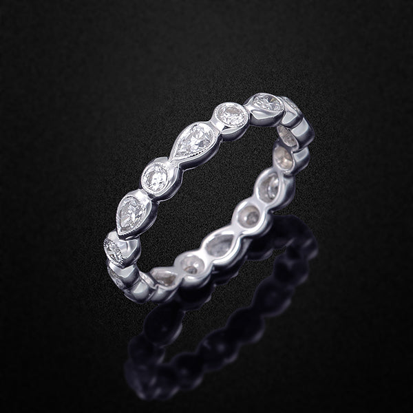 Eternity Ring 18KW GOLD s/w Mix diamond