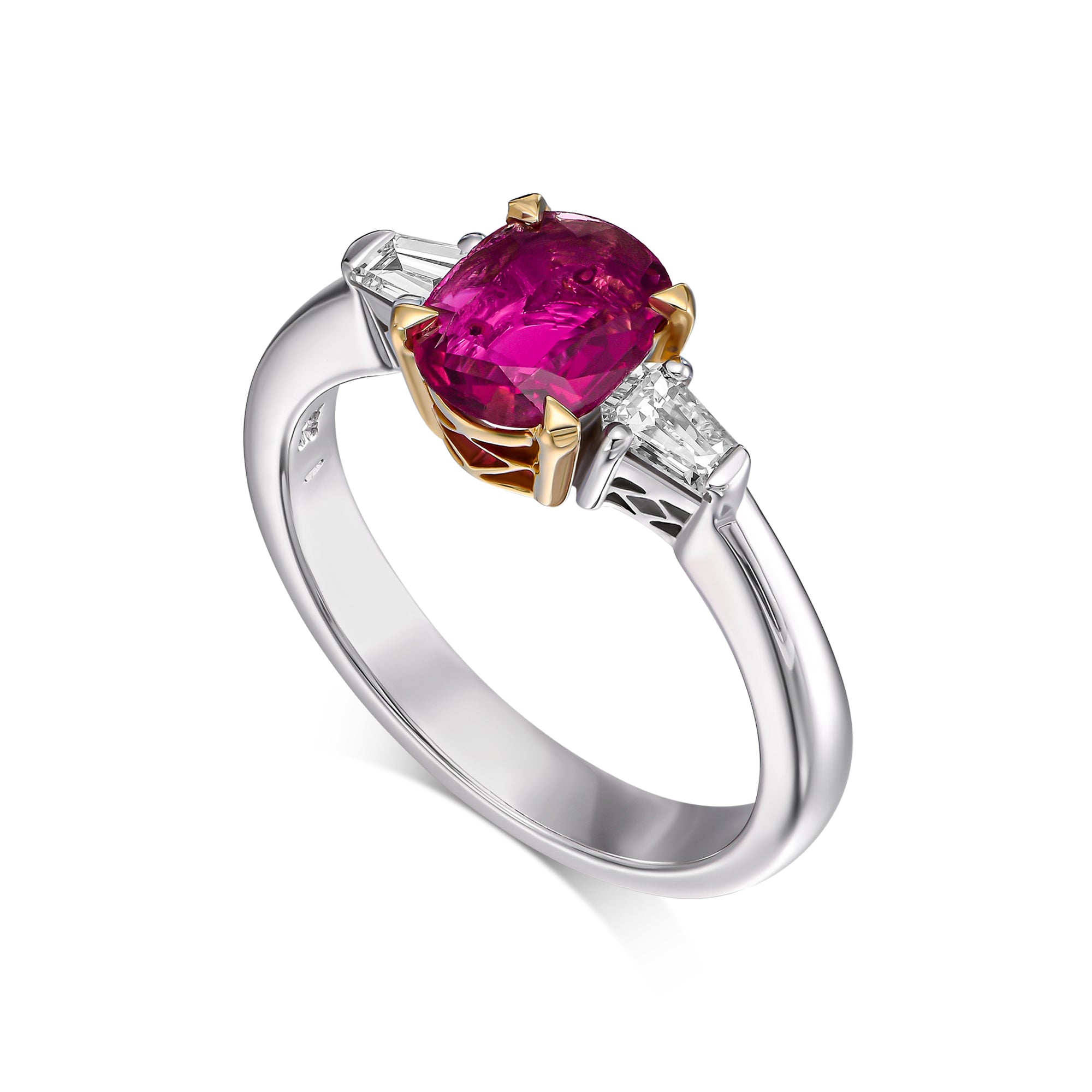 RING  18KWGOLD  S/W RUBY AND DIAMOND