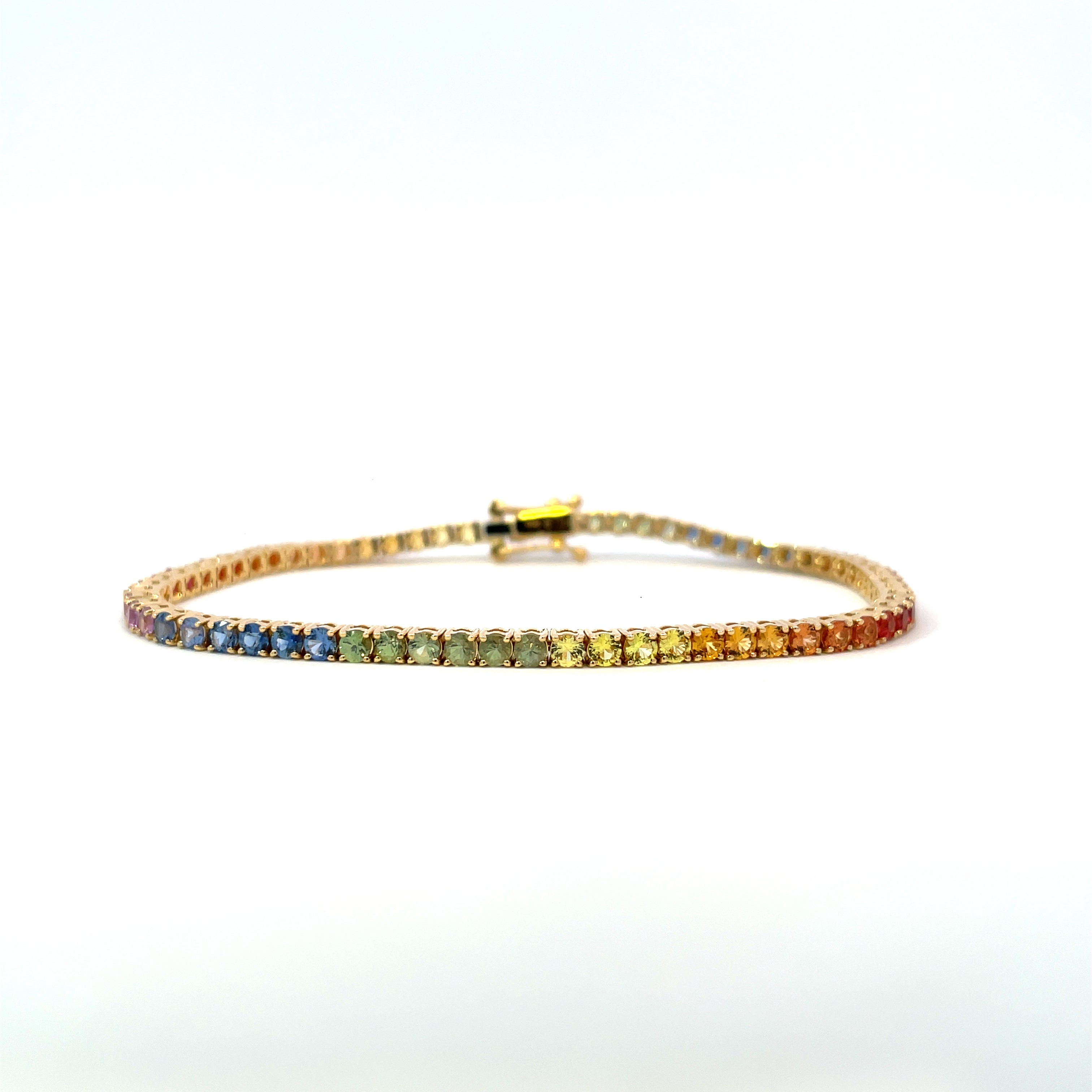 BRACLET 18KY GOLD S/W SAPPHAIRE AND RUBY